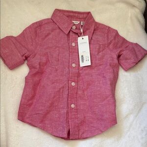 Janie and Jack Pink Button Down Shirt